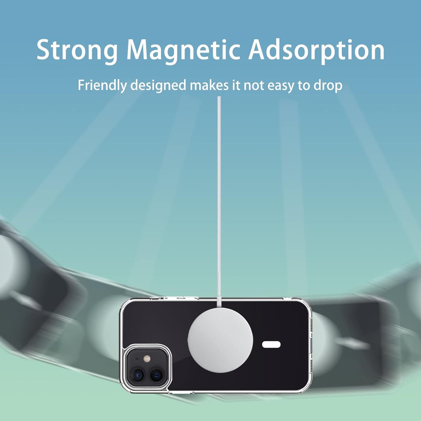 Magnetic Case for iPhone 11, Compatible with MagSafe Wireless Charging, Transparent Anti-Scratch Shockproof Cover
