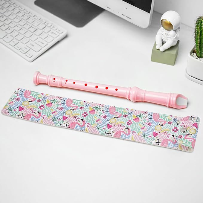 Recorder Instrument for Beginner Kids Adults,8-Hole Soprano Descant Recorder Music Flute with with Cleaning Rod & Leather Case For School Student Home Entertainment(2-Flamingo)