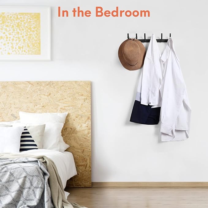 2 Pack Coat Rack Wall Mount, Coat Hooks Wall Mount, Wall Hooks for Hanging, Hat Rack for Wall, Coat Hanger Wall Mount, Towel Hooks for Bathrooms