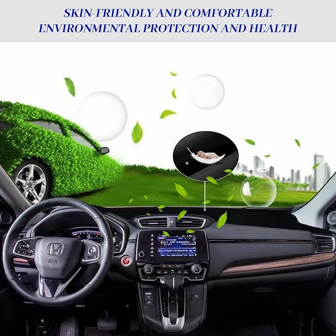 Dashboard Cover Mat Custom Fit for 2017-2022 Honda CR-V Dash Cover Nonslip Dash Mat Protector Sunshade No Glare Black