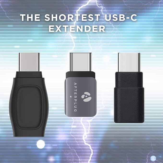 USB C Extension Adapter, USB-C Male to Female, Thunderbolt 3/4/5 Extender, 80Gbps, 8K@60Hz Video, 240W PD (2-Pack), Space Gray