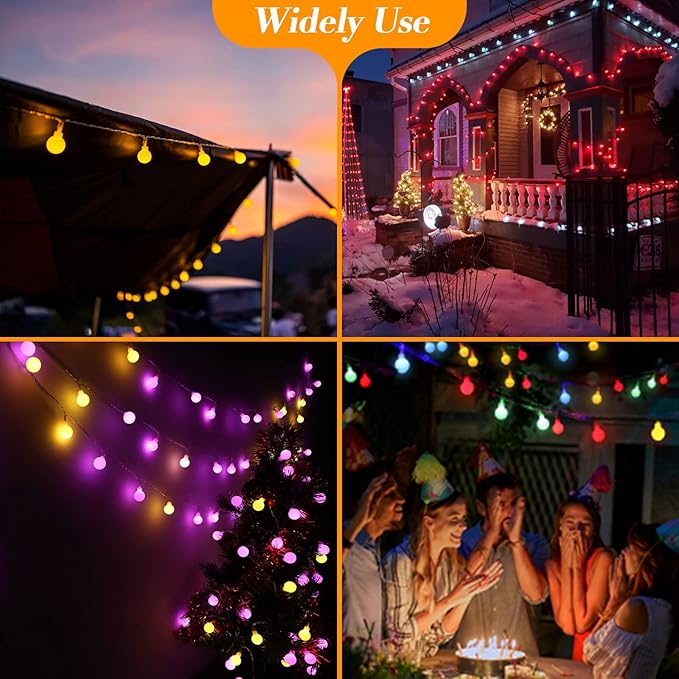 ALOVECO LED String Lights 16ft 50 LED Battery Operated String Lights Color Changing with Remote Waterproof Globe Starry Fairy Lights for Outdoor Indoor Bedroom Garden Party (RGB)