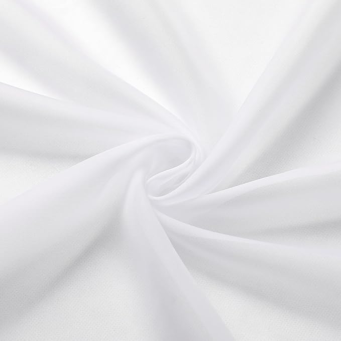 OWENIE White Sheer Curtains 78 inches Long 2 Panels Set, Sheer White Curtains for Living Room/Bedroom, Rod Pocket Voile Sheer Panel Drapes, 2pcs, Each 42" W x 78" L