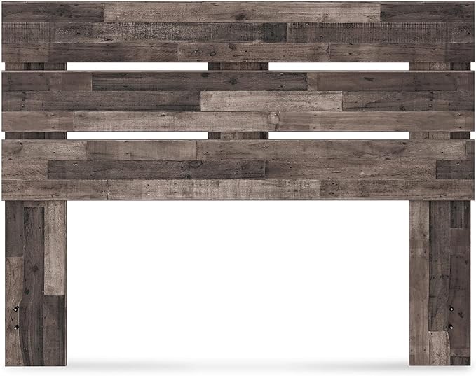 Signature Design by Ashley Neilsville Butcher Block Panel Headboard, Queen, Brown