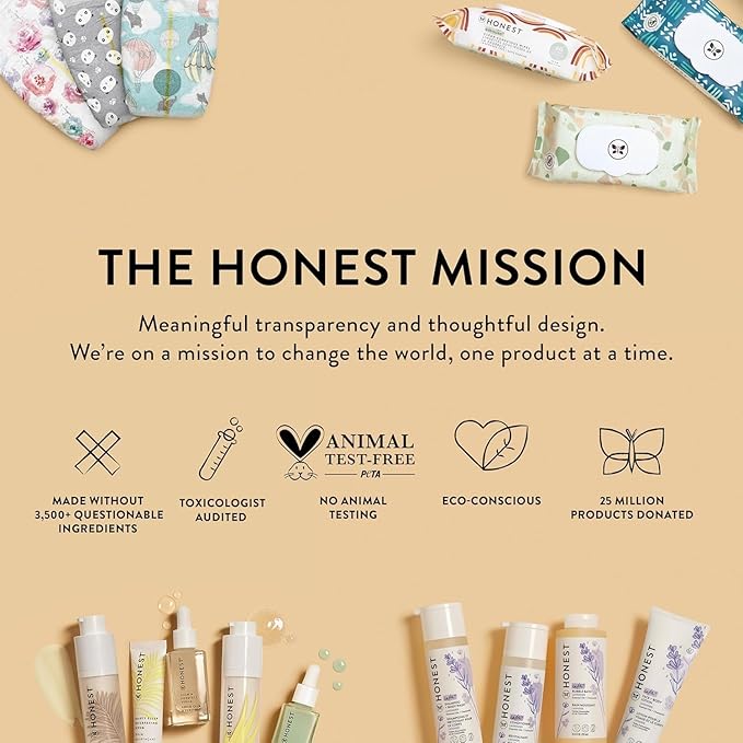 The Honest Company Silicone-Free Conditioner | Gentle for Baby | Naturally Derived, Tear-free, Hypoallergenic | Lavender Calm, 10 fl oz