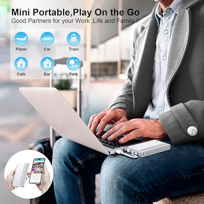 ySky Portable External Hard Drive for iPhone iPad MacBook Computer,1TB Photo Stick USB Storage Device for iPhone17/16/15/14/13/12 & USB C Android Phones& Windows PC【MFi Certified,One-Touch Backup】