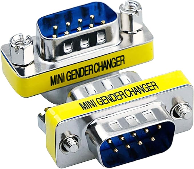 abcGoodefg 9 Pin RS-232 DB9 Male to Male Female to Female Serial Cable Gender Changer Coupler Adapter (20 Pack, DB9 Male to Male)