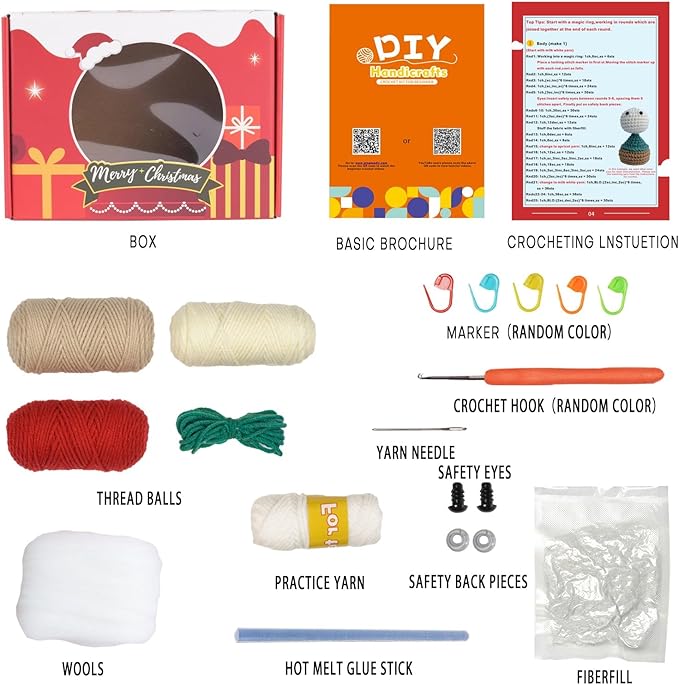 Wizardi Amigurumi DIY Crochet Kit - Christmas F07N8-M109