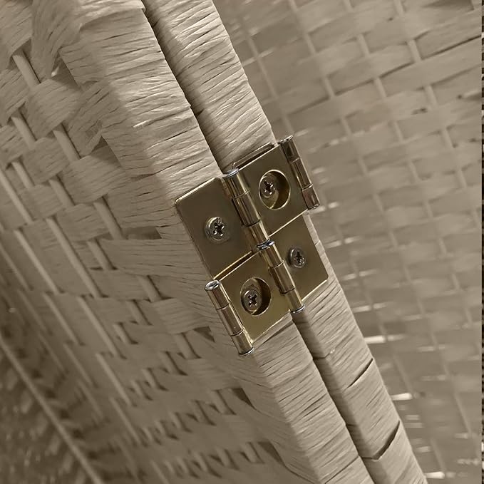 Sorbus Room Divider 6 ft. Tall - Privacy, Extra Wide Double Hinged Panels, Mesh Hand-Woven Design, Partition Room Dividers and Folding Screens, Wall Divider for Room Separation, Beige Wicker, 8 Panel