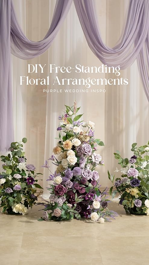 Ling's moment Artificial Flowers 25Pcs Deep Purple Roses Decor w/Stems,3" Real Touch DIY Foam Floral for Wedding Bouquet/Centerpieces, Outdoors Party Backdrop, Room/Table, and Garden/Pot Decorations