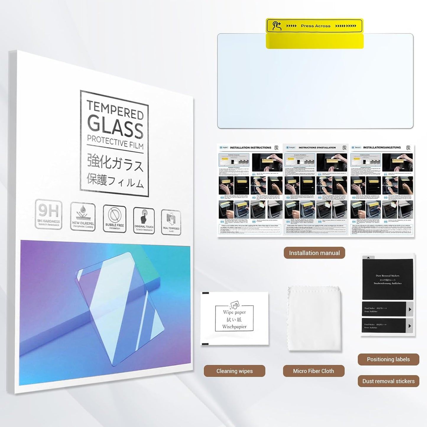 Yee Pin Screen Protector for Kia Forte 8' Touchscreen Display, 9H Tempered Glass Compatible with 2019-2024 Forte Models