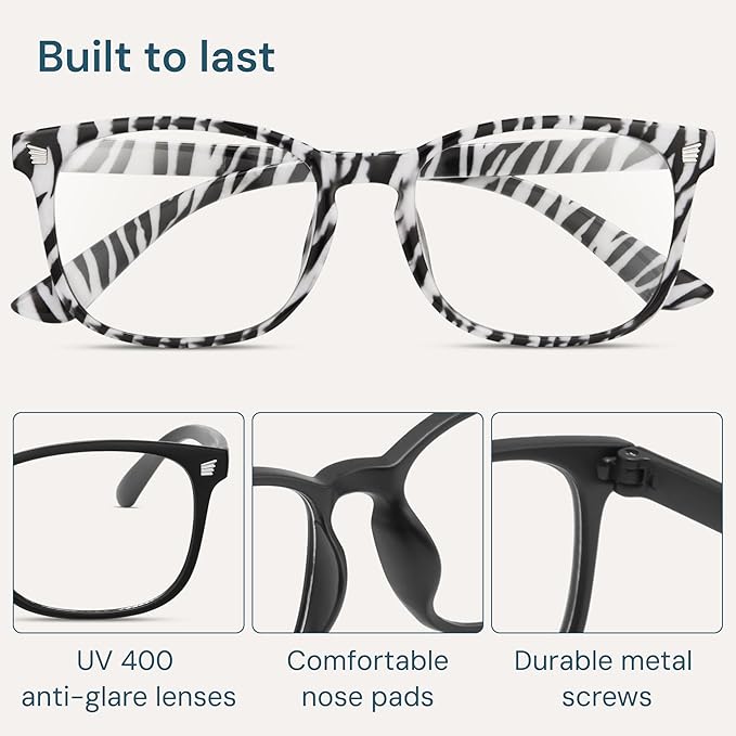 Gaoye Blue Light Glasses for Men - Blocking Square Eyeglasses, Anti UV Ray Computer Gaming Glasses Blue Blockers for Women