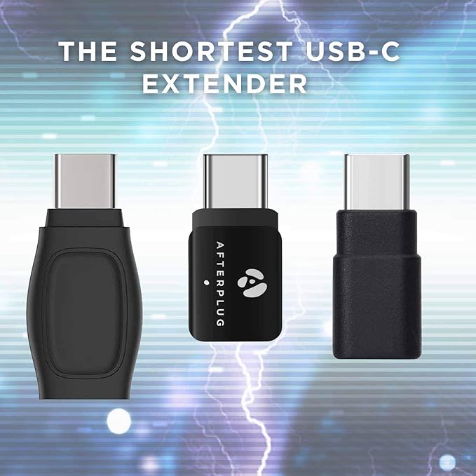 USB C Extension Adapter, USB-C Male to Female, Thunderbolt 3/4/5 Extender, 80Gbps, 8K@60Hz Video, 240W PD (2-Pack), Black