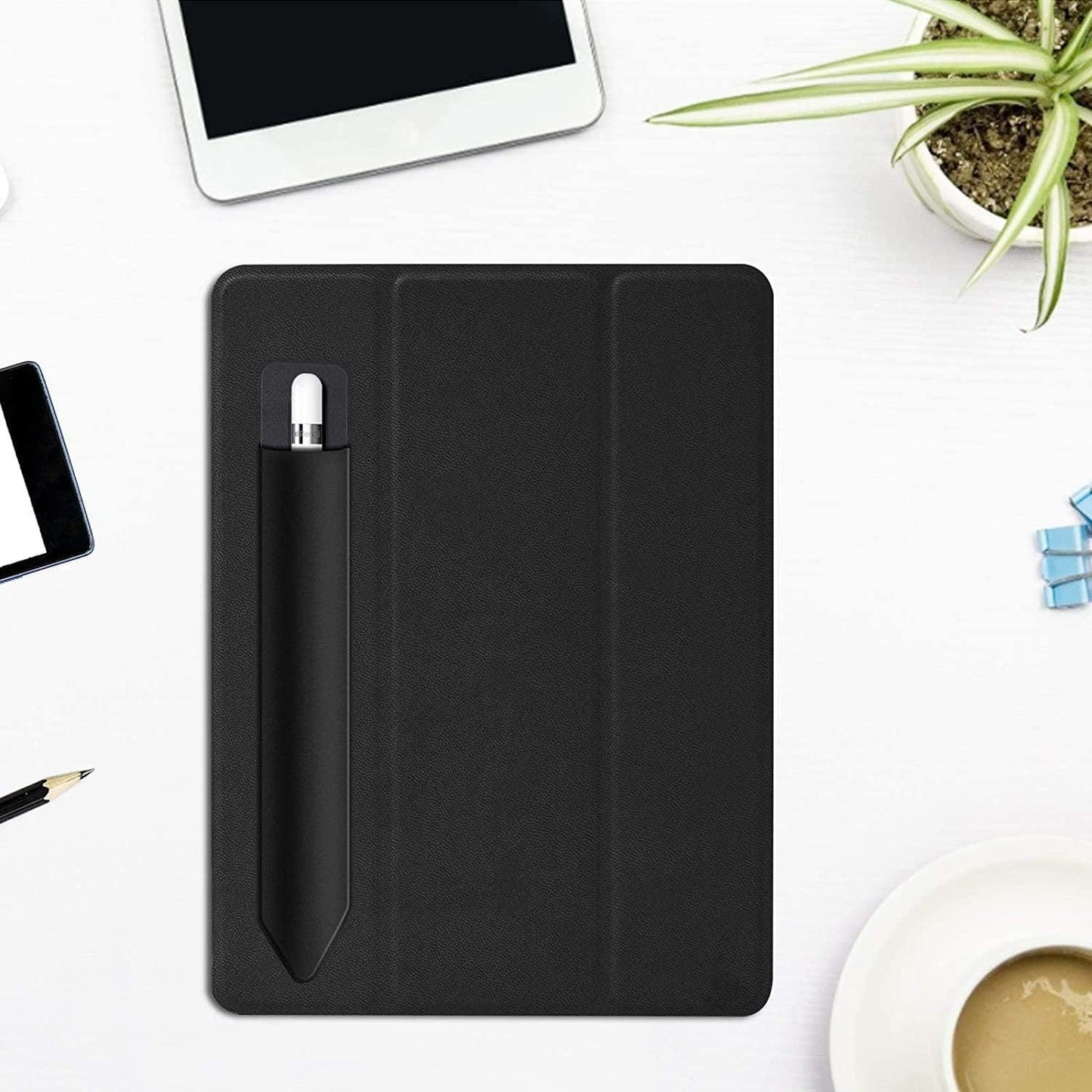 Jet Black BoxWave Stylus Pouch for Acer Chromebook 11 (C732) - Portable Self-Adhesive Stylus Holder Carrier