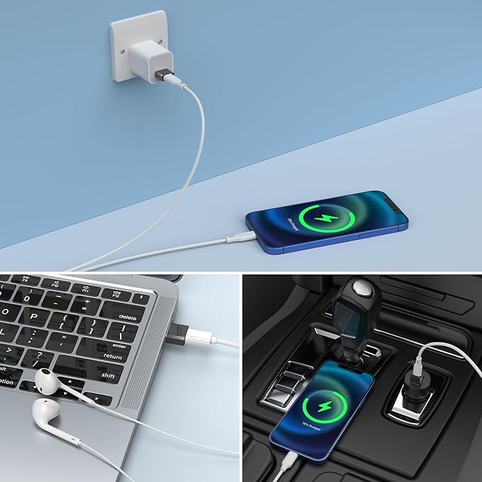 USB C to USB Male Adapter 4 Pack, Type C Charging Cord Connect USB A Charger for iPhone 17 16 15 14 13 12 11 Pro Max, iPad Air 4 Mini 6, Samsung Galaxy S25 S24 S23 S22 S21 S20 Ultra, Pixel 9