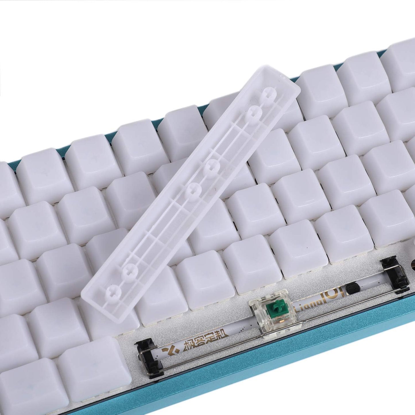 YMDK 1.5mm ABS Blank Keycap for RGB MX Mechanical Keyboard, 108 87 61 ANSI ISO Milk Fog OEM Profile
