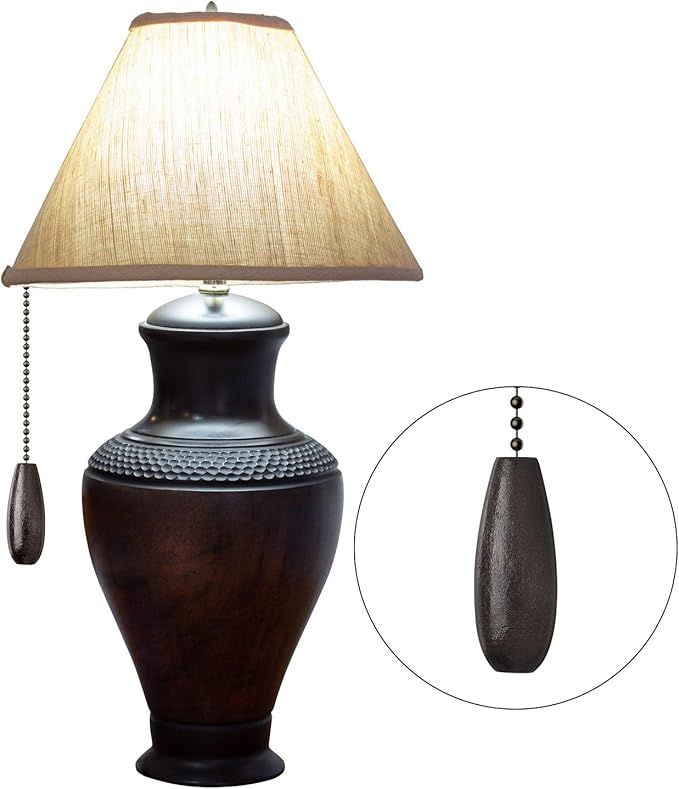 Boao 8 Pieces Ceiling Fan Pull Chains Extender Wooden Pendant Pull Chain Extension for Ceiling Light Lamp Fan(Coffee)