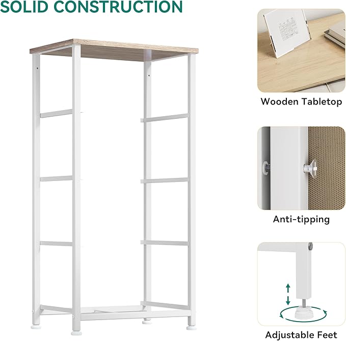 YITAHOME Dresser with 4 Drawers - Fabric Storage Tower, Organizer Unit for Bedroom, Hallway, Hallway, Closets - Sturdy Steel Frame, Wooden Top & Easy Pull Fabric Bins