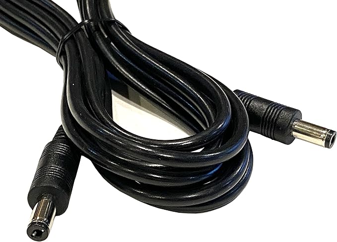 Keen Eye 10ft 22AWG DC Power Cable Male to Male 120" 5.5mm X 2.1mm Barrel Plug