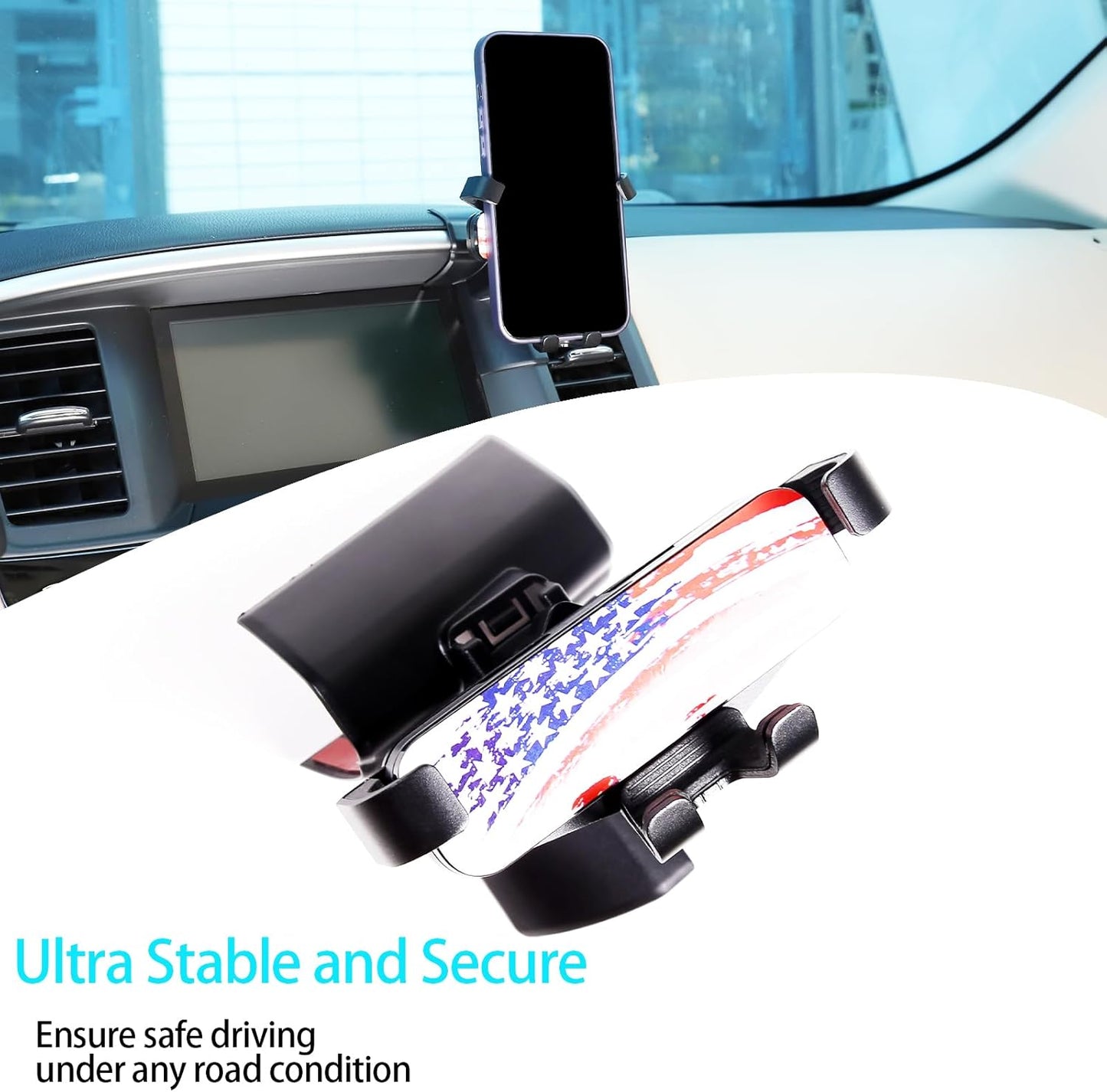 Lcojicep Car Navigation Screen Mobile Phone Holder for Nissan Pathfinder 2013-2018 (Right Style C)