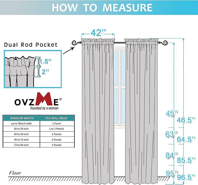 OVZME Bedroom Curtains 2 Panel Sets 84" Inch Length - Transparent Light Weight Soft Window Treatment Panels for Study Room/Living Room/Guest Room, Sage Green, Per Panel W42 X L84 inches