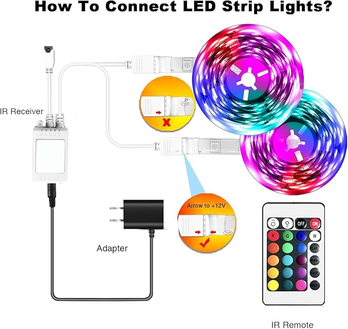 phopollo Bluetooth Led Strip Lights 100ft (2 Rolls of 50ft), RGB Color Changing LED Lights for Bedroom, Kitchen Decoration, App Control and Music Sync