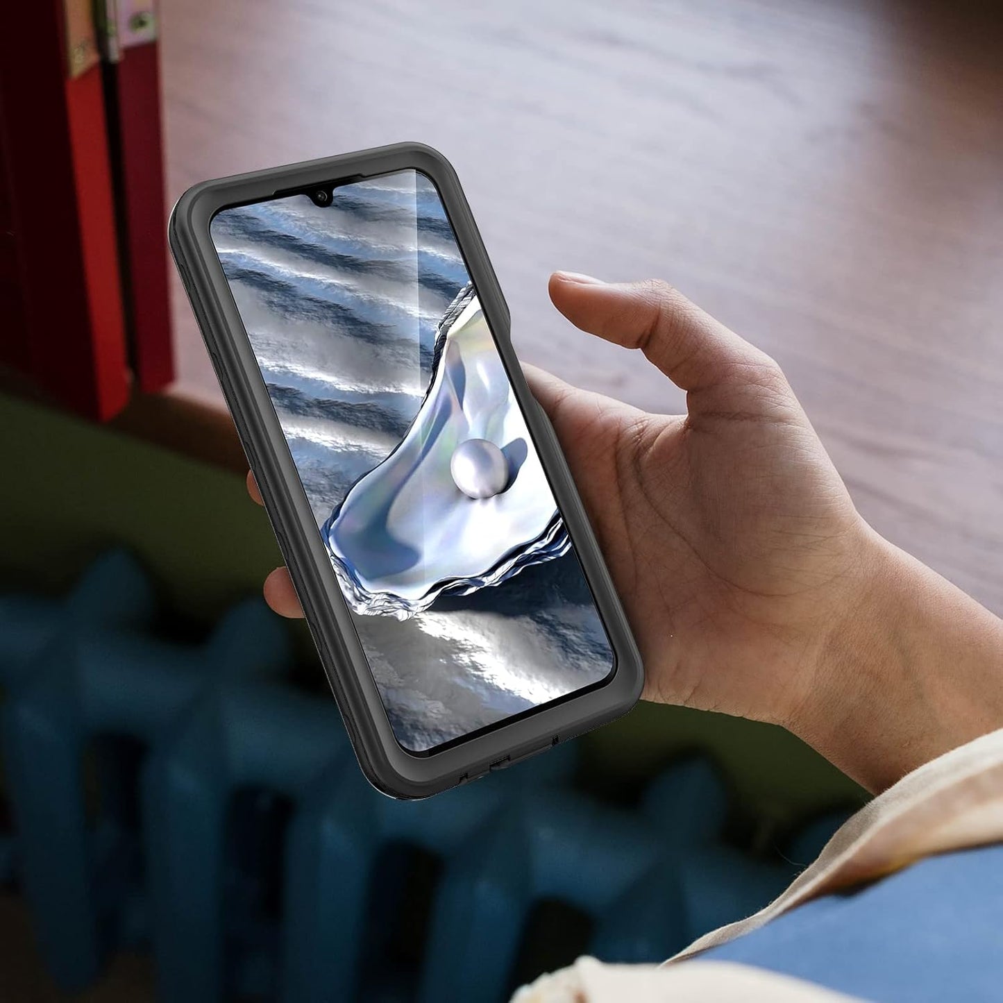 Mangix Galaxy A14 5G Case: IP68 Waterproof, Dustproof, Shockproof, Full Body Rugged Clear Cover with Built-in Screen