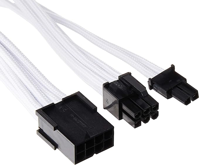 Silverstone Tek Sleeved Extension Power Supply Cable with 1 x 8-Pin to PCI-E 8-Pin Connector (PP07-PCIW)