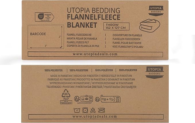 Utopia Bedding Fleece Blanket Throw Size Ash Grey 300GSM Luxury Anti-Static Fuzzy Soft Microfiber Blanket for Couch, Sofa and Bed (60x50 Inch)
