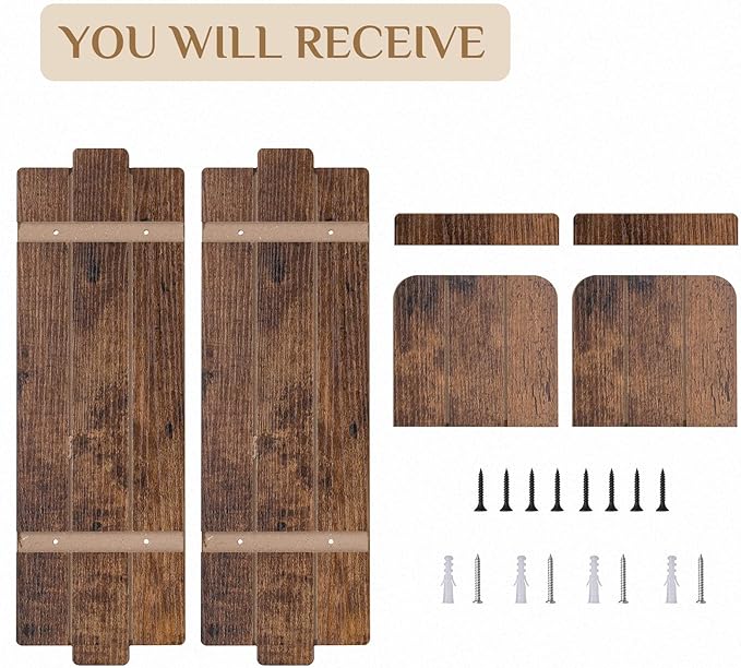 Large Candle Sconces for Farmhouse - 19.7 Inch Wood Candle Holder Wall Decor Set of 2 - Rustic Wall-Mounted Floating Shelf for Fireplace Mantel Bedroom Living Room