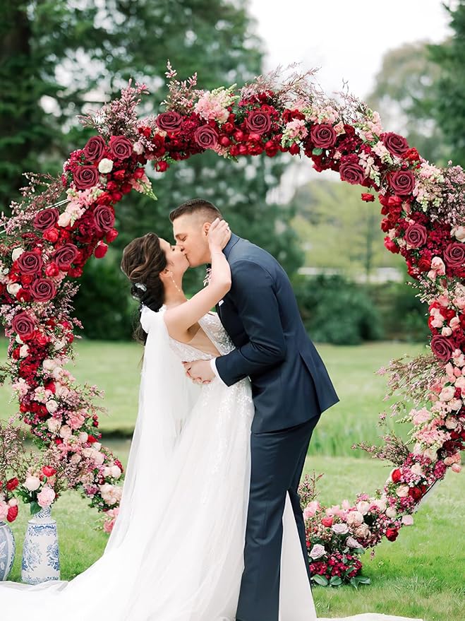 MACTING Artificial Rose Flowers 30PCS Real Touch Fake Flowers with Stem Red Foam Roses for DIY Wedding Bouquet Backdrop Table Centerpieces Arrangements Crafts Party Home Mothers Day Decorations