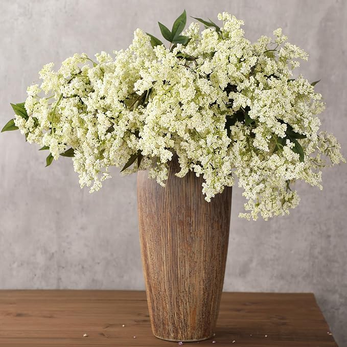 Zeyune 3 Pcs Fall Artificial Dusty Plum Stem Plum Sedum Berry Stem Autumn Faux Berry Picks Branches Faux Spray for Home Halloween Thanksgiving Farmhouse Mantel Harvest DIY Decorations (White)