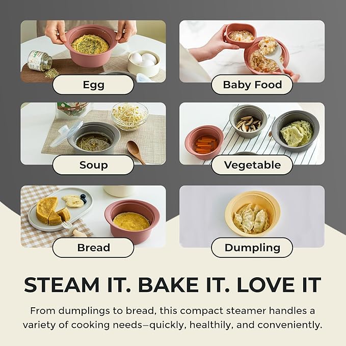 27oz Platinum Silicone Microwave Steamer Pot with Handle & Lid - Korea 100% Food-Grade Steamer Bowl, Heat-Resistant Cooker with Steam Holes, Easy Clean, Dishwasher Safe, Yellow