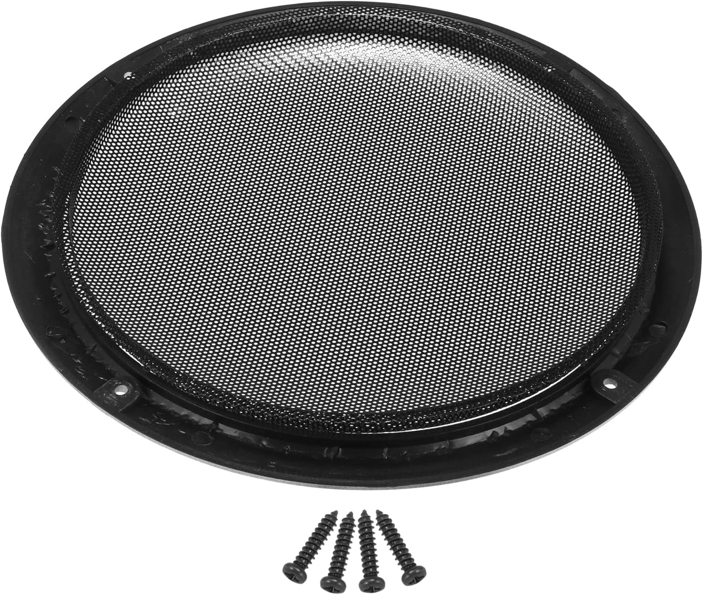 X AUTOHAUX 8" Round Speaker Grille Cover Mesh Trim, Silver Tone Subwoofer Grille Horn Protective Guard for Car Stereo