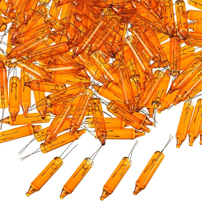 Mudder 200 Count 2.5V Christmas 50/100/150/200 Count Mini Incandescent Wire String Lights Replacement Bulbs Indoor/Outdoor Christmas Lights Decorations for Home Xmas Tree(Orange)