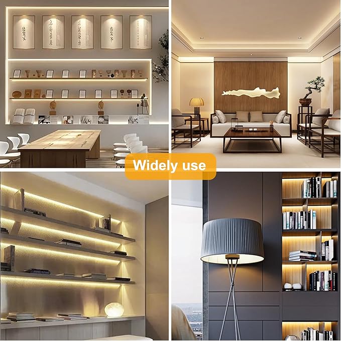 COB LED Strip,LED Strip Lights 5M/16.4ft,Touch Dimmable LED Strips,CRI90+,3000K Warm White cob led,1600LEDs,24V LED Tape Lights,Indoor for Bedroom, Kitchen, TV, Mirror,Cabinet