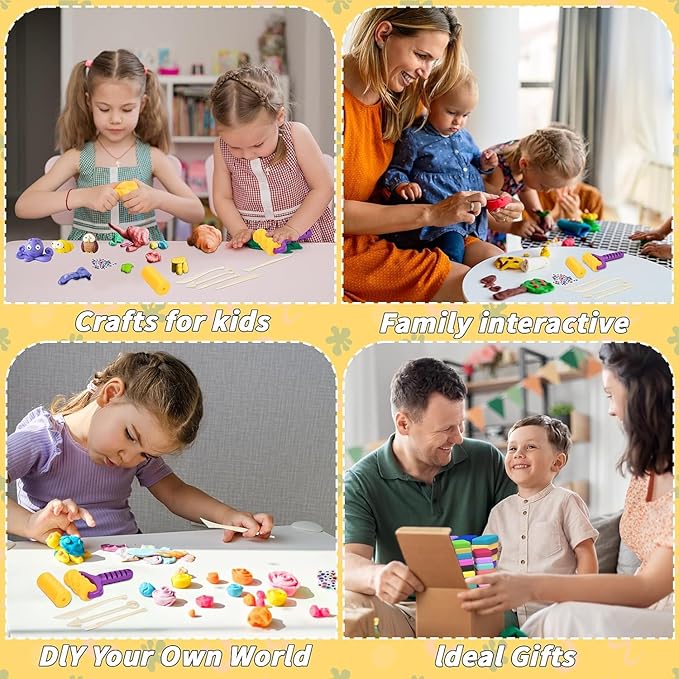 ARTPAR Air Dry Clay 156 Colors,Modeling Magic Clay for Kids Bulk Kit, Soft & Non Sticky,Non-Toxic Art and Crafts Supplies for Classroom Projects, Creative Toys Family Party Games for Boys & Girls