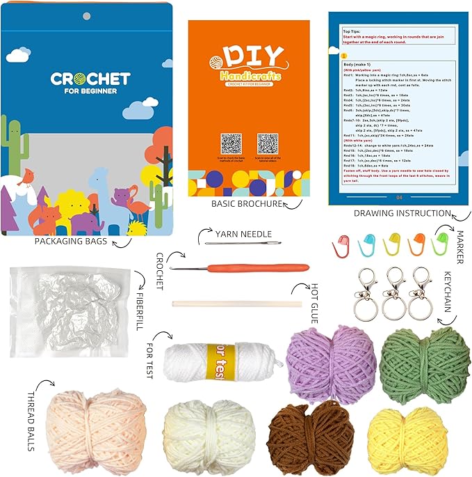 Wizardi Amigurumi DIY Crochet Kit - Gnome F07N8-M25