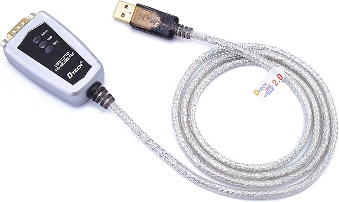 DTECH USB to RS422 RS485 Serial Port Converter Adapter Cable with FTDI Chip Supports Windows 11 10 8 7 XP Mac -1.5 Feet