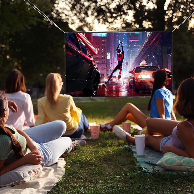 KAMUNING 120 inch Gray ALR Projector Screen, 4K Movie Projector Screen,16:9 HD mini Home Theater Movie Screen, Suitable for Bedroom,Yard, Camping, Spontaneous Movie Night or Road Trip