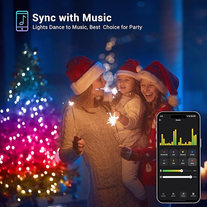 Brizled Pro Smart Christmas Lights, 66ft 200 LED WiFi Christmas Tree Lights, App Controlled RGB Color Changing Xmas Lights String Works with Alexa & Google Home for Holiday Xmas Party Indoor Outdoor