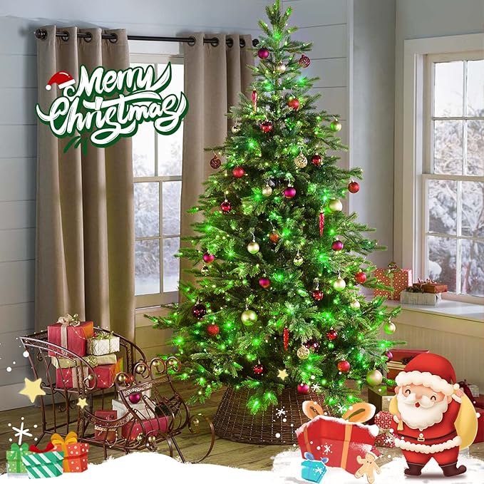JMEXSUSS 33ft 100 LED Green Battery Operated Lights with Remote, Green Christmas Lights Battery Operated, Christmas String Light Indoor Outdoor for Tree House Yard Xmas Decor