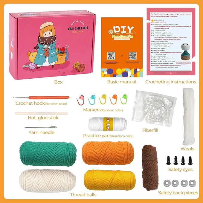 Wizardi Amigurumi DIY Crochet Kit - Gnomes F07N8-M163