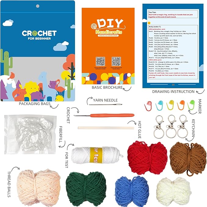 Wizardi Amigurumi DIY Crochet Kit - Gnome F07N8-M26