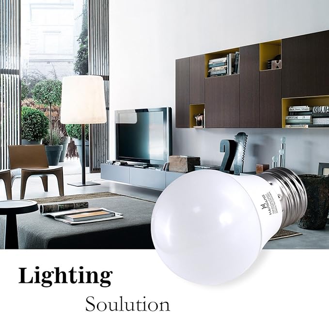 hansang A15 LED E26 Small Light Bulb, Daylight 5000K, 60Watt Equivalent Ceiling Fan Light Bulbs, E26 Standard Base Appliance Light Bulb, 600 Lumen, CRI85+, Eye Protection, 120V, Non-Dimmable 6 Pack