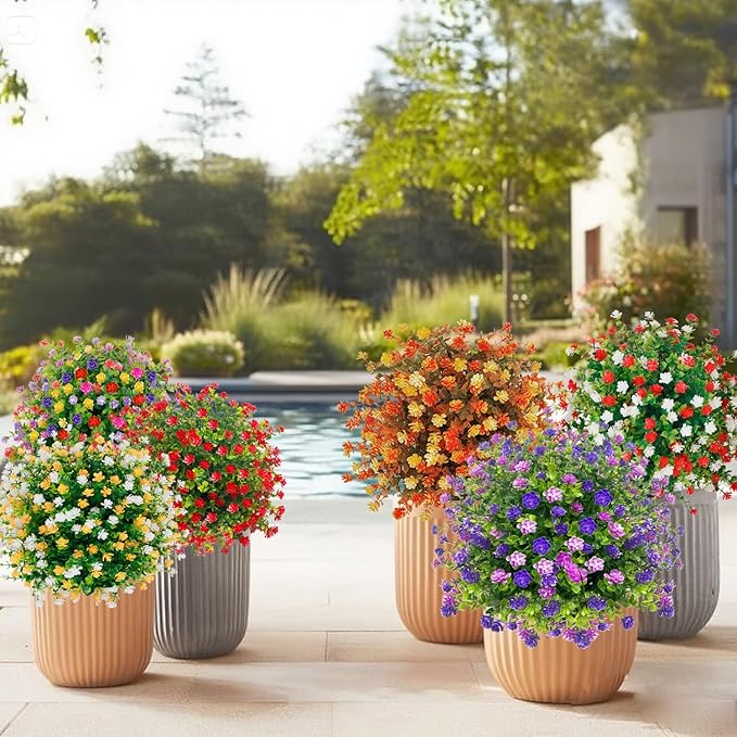 2 Pack Artificial Christmas Tree,Xmas Fake Topiary Ball Boxwood Trees with Ground Spikes,Faux Blooming Plants Shrubs Bushes for Outdoors Urn Filler Planters Garden Porch Christmas Decor