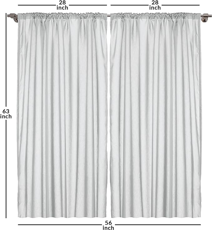 Ambesonne Valentines Window Curtains, Romantic Heart Shapes with Many Different Designs Polka Dots Crossed Lines, Lightweight Decorative Panels Set of 2 with Rod Pocket, 56" x 63", Pink White