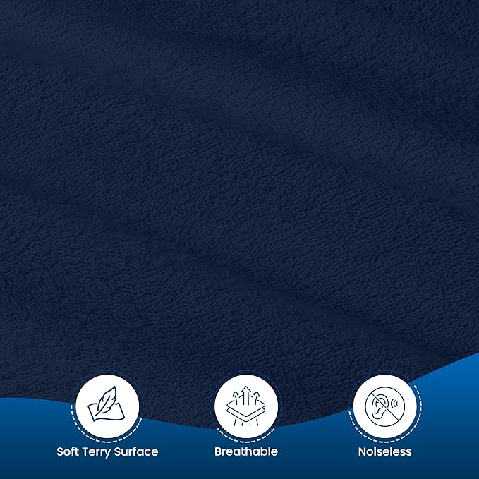 Utopia Bedding Waterproof Mattress Protector Queen Size, Premium Terry Mattress Cover 200 GSM, Breathable, Fitted Style with Stretchable Pockets (Navy Blue)