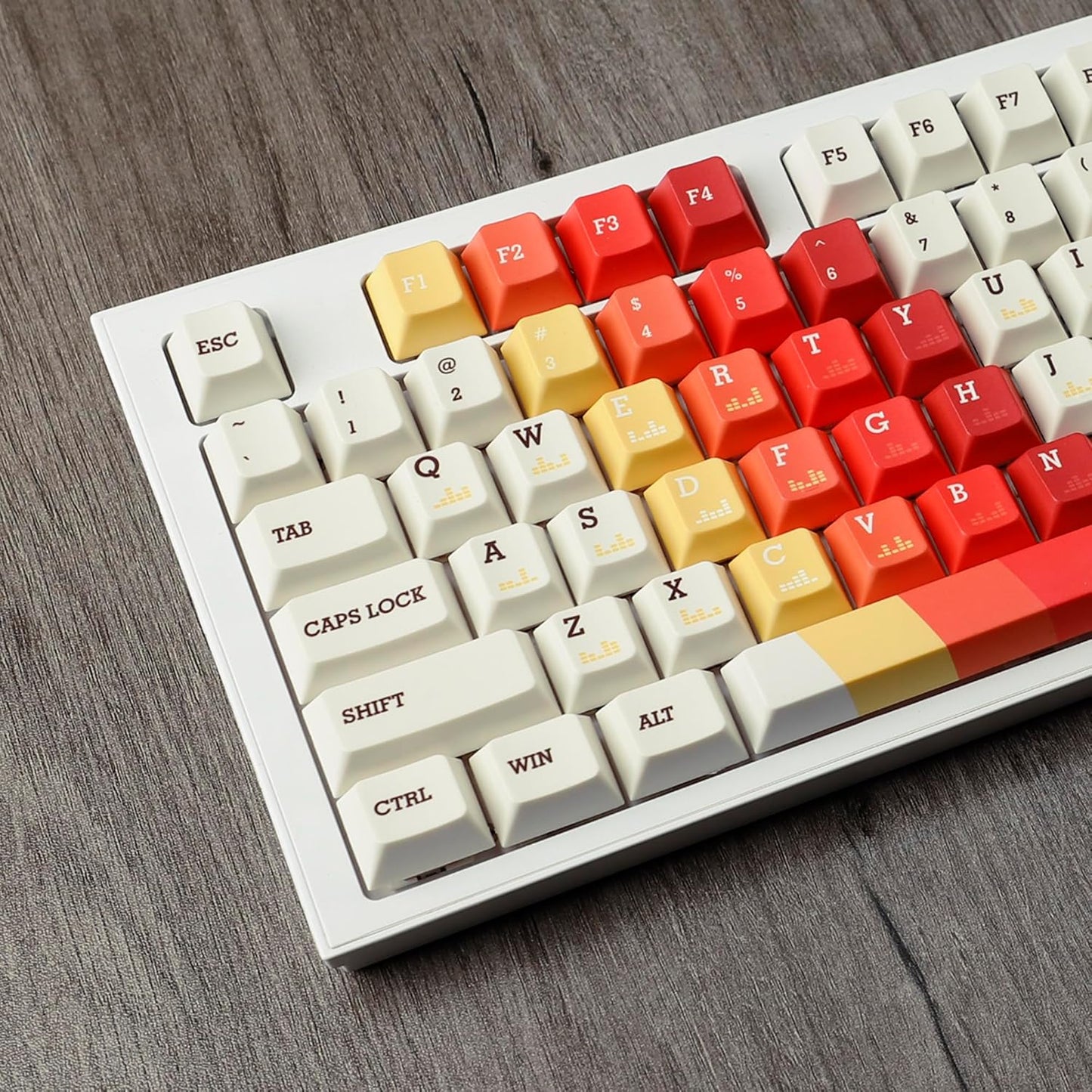 YMDK 1970 Music Cherry Profile 131 Keys Dye Sublimation Thick PBT Keycap for MX Mechanical Keyboards 61 68 84 87 96 104