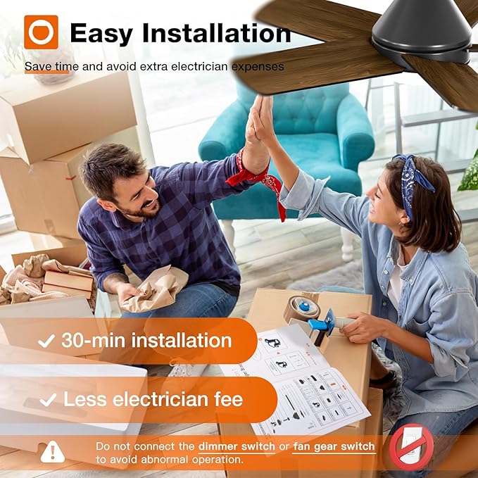 addlon Ceiling Fans with Lights, 32 inch Low Profile Ceiling Fan with Light and Remote Control, Flush Mount, Reversible, 3CCT, Dimmable, Quiet, Black Small Ceiling Fan for Bedroom Indoor/Outdoor Use
